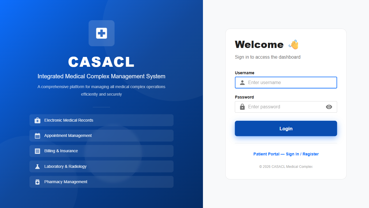 شاشة الدخول الموحّدة في CASACL